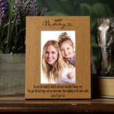 Personalised Mummy Sentiment Gift Wooden Photo Picture Frame Portrait